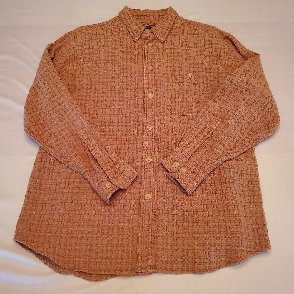 Bob Timberlake Button Up Shirt Men's Large Tan